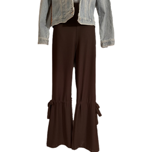 Stretchy black Lysse pants with flared bottom size Large new with tag.